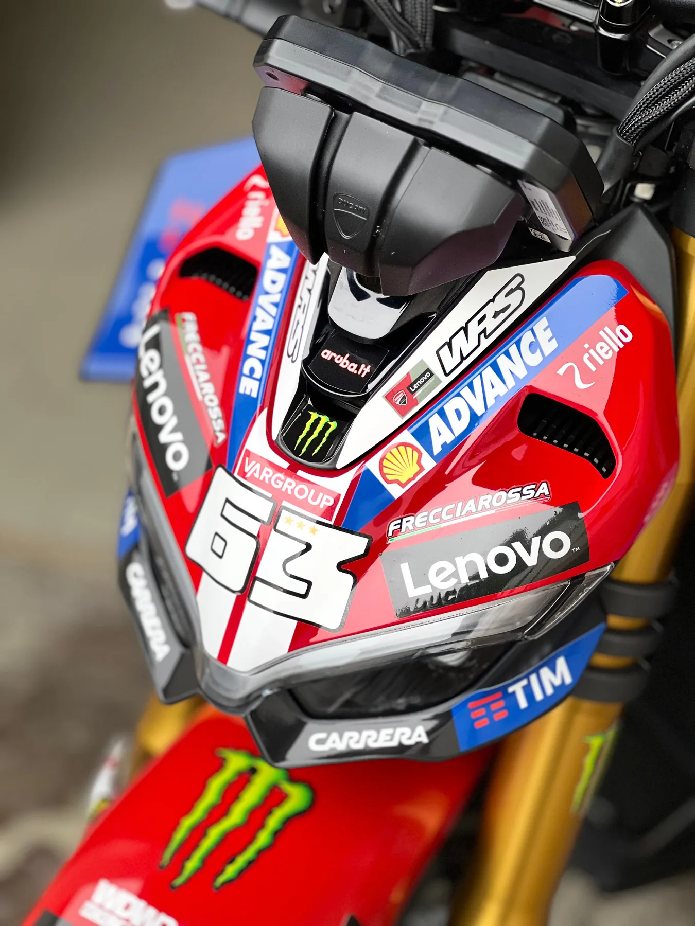 Dettaglio livrea moto